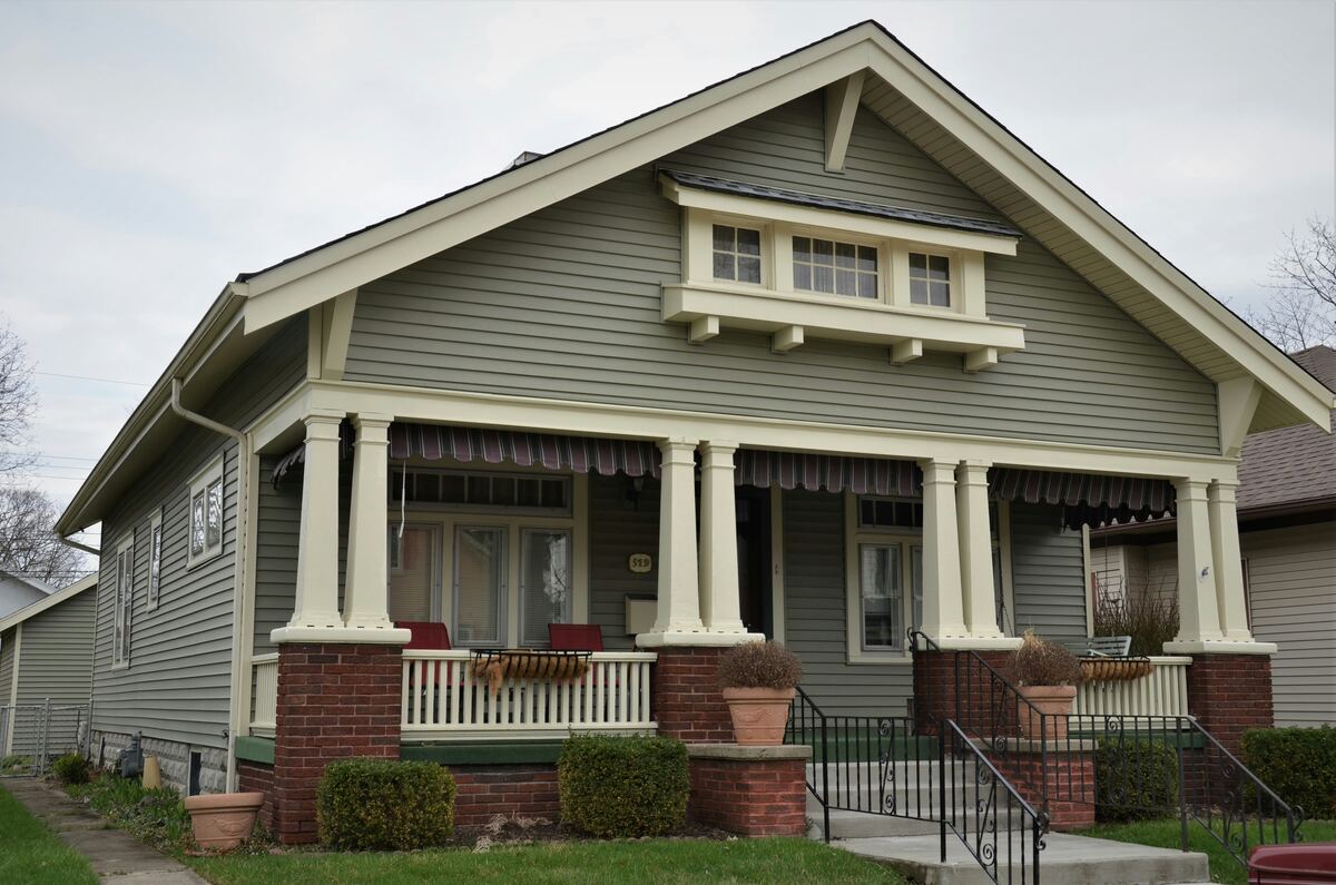 A craftsman-style house with a welcoming front porch